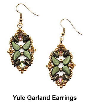 BeadSmith Digital Download Patterns - Yule Garland Earrings