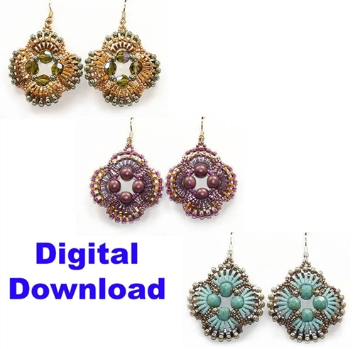 Miyuki Digital Download Quarter Tila Earrings Pattern