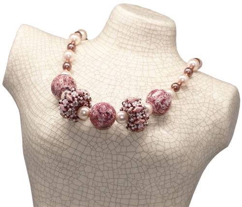 Red Panda Beads Originals Patterns - Corona Beaded Bead Necklace