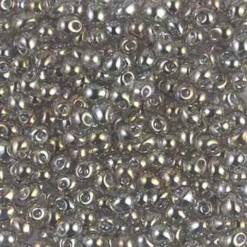 Miyuki Drop/Frings Seed Beads 3.4mm DP-1881 - Silver Grey Gold Luster - 10 Grams