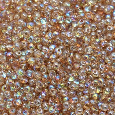 [ OR ] Miyuki Drop/Frings Seed Beads 3.4mm DP-55019 - Crystal Brown Rainbow - 10 Grams