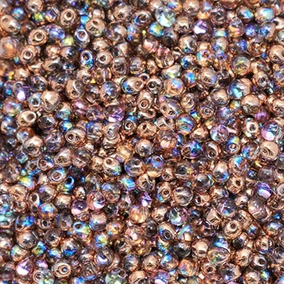 Miyuki Drop/Frings Seed Beads 3.4mm DP-55020 - Crystal Copper Rainbow - 10 Grams