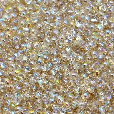 Miyuki Drop/Frings Seed Beads 3.4mm DP-55021 - Crystal Lemon Rainbow - 10 Grams
