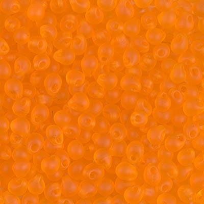 [ OR ] Miyuki Drop/Fringe Seed Beads 3.4mm DP138F T MA Orange