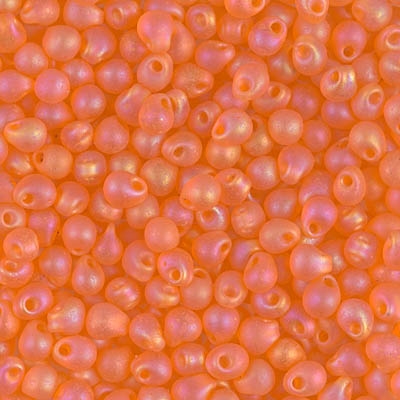 Miyuki Drop/Fringe Seed Beads 3.4mm DP138FR TR MA Orange