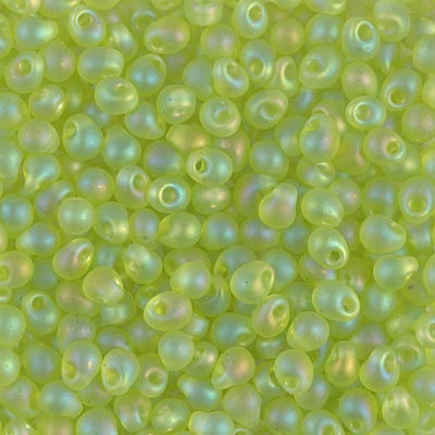 Miyuki Drop/Fringe Seed Beads 3.4mm DP143FR TR MA Lime Green