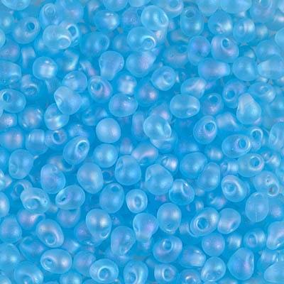 Miyuki Drop/Fringe Seed Beads 3.4mm DP148FR TR MA Blue Topaz