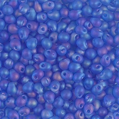 [ OR ] Miyuki Drop/Fringe Seed Beads 3.4mm DP150FR TR MA Sapphire Bl