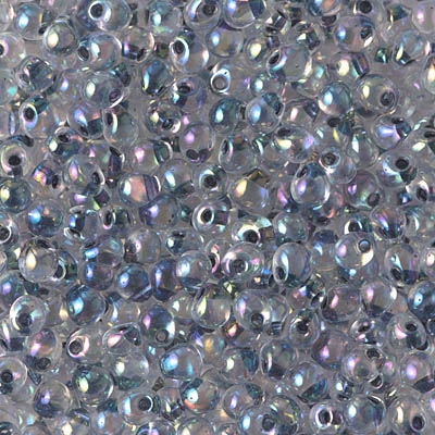 Miyuki Drop/Fringe Seed Beads 3.4mm DP283 ICL R Noir/Crystal