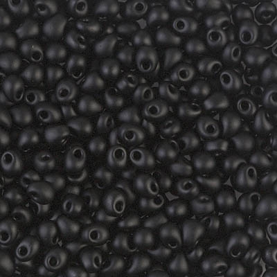 Miyuki Drop/Fringe Seed Beads 3.4mm DP401F OP MA Black