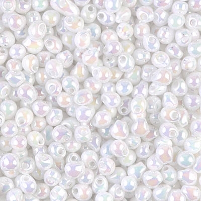 [ OR ] Miyuki Drop/Fringe Seed Beads 3.4mm DP471 OPR White