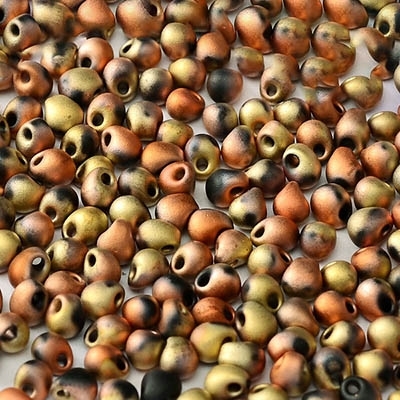 Miyuki Drop/Frings Seed Beads 3.4mm DP55046 MA OP Black California Gold Rush