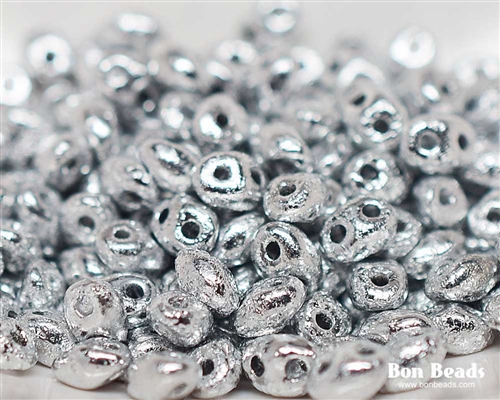[ PTB ] DU05-ETCH-27000 - SuperDuo 2.5X5mm  Etched  Silver Ore - 8 Grams