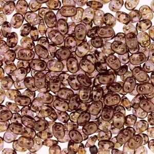 [ OR ] DU0500030-15695 - SuperDuo 2.5X5mm Crystal Senegal Brown/Violet - 8 Grams