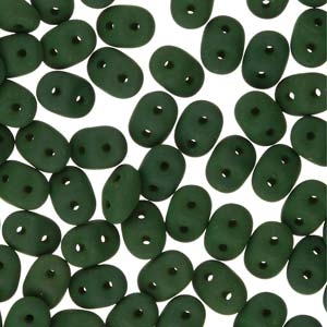 DU0502010-29542 - SuperDuo 2.5X5mm Matte Velvet Forest Green - 8 Grams