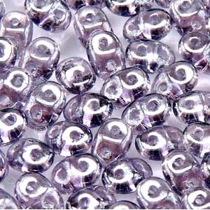 DU0520500-14400 - SuperDuo 2.5X5mm Tanzanite White Luster - 8 Grams