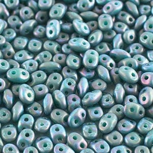 DU0563130-85001 - SuperDuo 2.5X5mm Matte Nebula Turquoise Green - 8 Grams