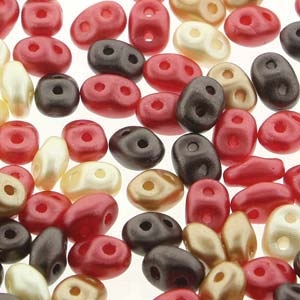 [ 2-2-F-1 ] DU05MIX101 - SuperDuo 2.5X5mm  Chocolate Covered Cherries Mix - 8 Grams