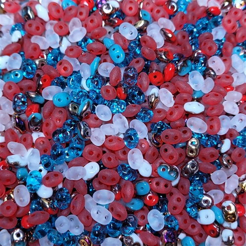 [ 2-2-F-1 ] DU05MIX115 - SuperDuo 2.5X5mm  Summer Picnic Mix - 8 Grams