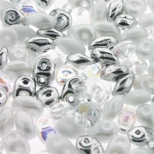 [ 2-2-F-1 ] DU05MIX131- SuperDuo 2.5x5mm White Wedding - 8 Grams