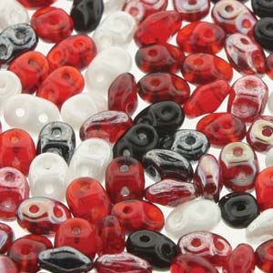 [ 2-2-F-1 ] DU05MIX149 - SuperDuo 2.5x5mm Ladybug - 8 Grams