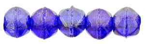 [ OR ] EC3-LR3009 : English Cut Round 3mm : Luster Iris - Cobalt - 25 Count