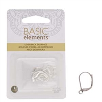 Basic Elements Silver Plated Leaverback 10x15mm Earrings - 3 Pairs