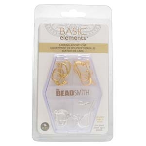 Basic Elements Assorted  16 Piece Earrings - 8 Pairs