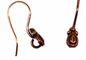 French Ear Copper Plated Wire 22mm - 1 pair