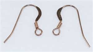 14Kt Rose Gold Filled 14mm French Ear Wires - 1 pair