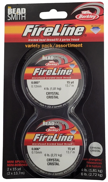 FireLine 2-Pack 4LB/Size B 15YD Crystal & 6LB/Size D 15YD Crystal