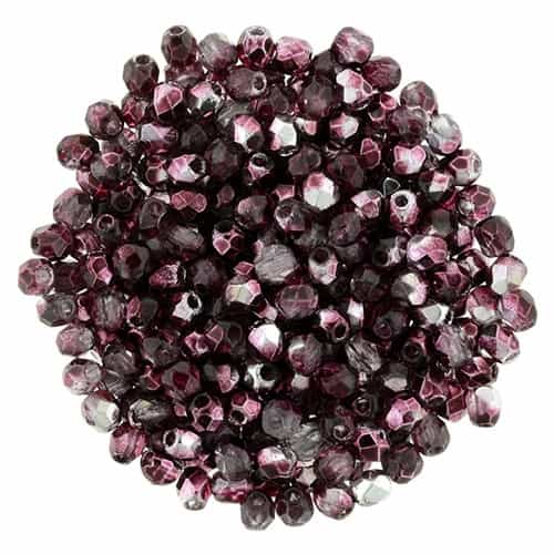 FP2-15226 - Firepolish 2mm : Mirror - Cranberry - 25 pieces