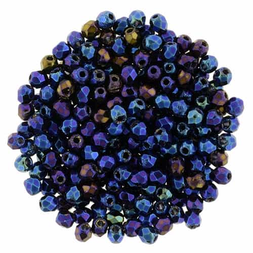 FP2-21435 - Firepolish 2mm : Iris - Blue - 25 pieces