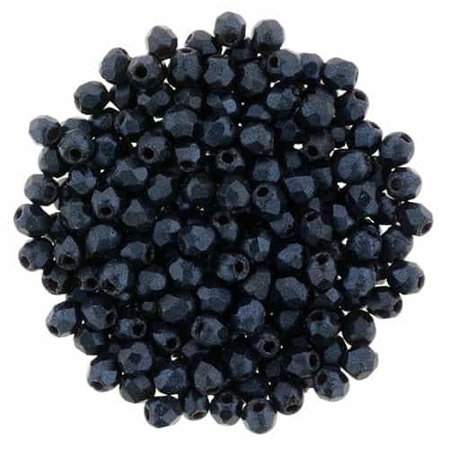 FP2-79032 - Firepolish 2mm : Metalli Suede - Dark Blue - 25 pieces