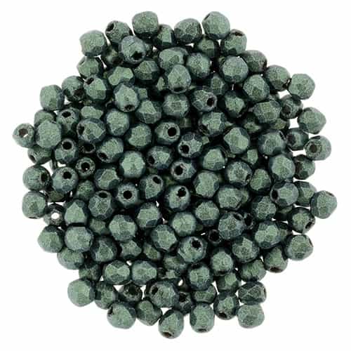 FP2-79051 - Firepolish 2mm : Metallic Suede - Light Green - 25 pieces