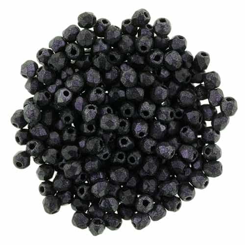 FP2-94101 - Firepolish 2mm : Polychrome - Black Currant - 25 pieces