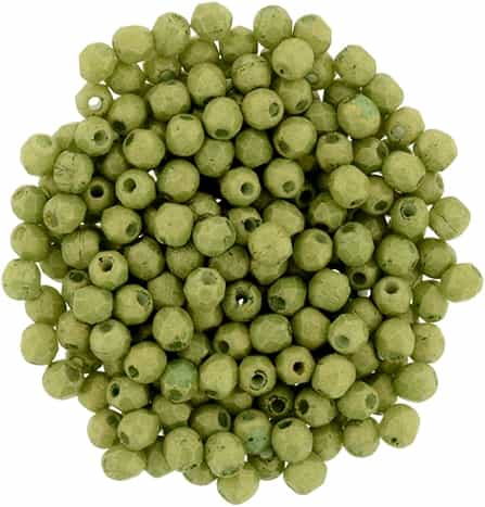 [ 2-1-F-3 ] FP2-PS1005 - Firepolish 2mm : Pacifica - Avocado - 25 pieces