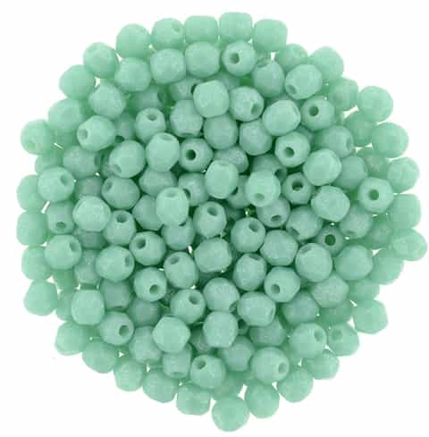 FP2-S9C6313 - Firepolish 2mm : Flash Pearl - Turquoise - 25 pieces