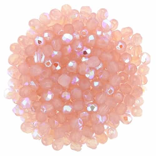 FP2-X71010 - Firepolish 2mm : Milky Pink AB - 25 pieces