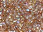 Firepolish 3mm : FP3-00030-98582R  - Crystal Etched Brown Rainbow - 25 Count