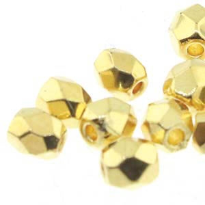 Firepolish 3mm : FP3-270 - 24K Gold Plated - 25 Count