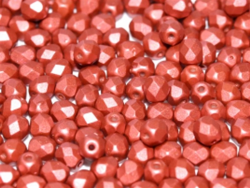 Firepolish 3mm : FP3-29408 - Alabaster Metallic Red - 25 Count