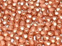 Firepolish 3mm : FP3-29412 - Alabaster Metallic Copper - 25 Count