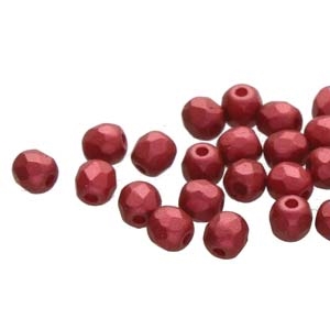 Firepolish 3mm : FP3-29717 - Chaytoyant  Shimmer Red - 25 Count