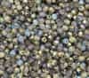 Firepolish 4mm: FP4-00030-98586 - Crystal Etched Golden Rainbow - 25 pieces