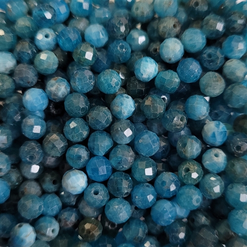 [ NEW ] Firepolish 4mm: FP4-1214 - Apatite Gemstone - 25 pieces