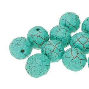 Firepolish 4mm: FP4-24614 - Ionic Turquoise Green/Brown - 25 pieces