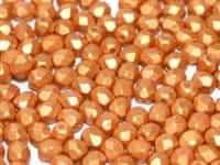 Firepolish 4mm : FP4-29421 - Alabaster Metallic Gold - 25 Count