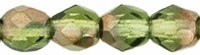 Firepolish 4mm: FP4-C5023 - Copper - Olivine - 25 pieces