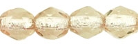 Firepolish 4mm: FP4-SL1002 - Silver Lined - Light Topaz - 25 pieces